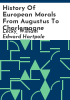 History_of_European_morals_from_Augustus_to_Charlemagne